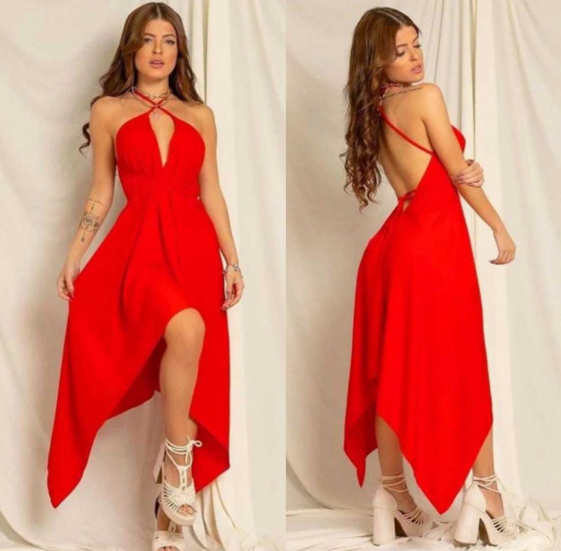 Vestido Pontas